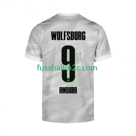 Fußballtrikots VfL Wolfsburg Mohamed Amoura 9 Auswärts Trikotsatz 2025-2026